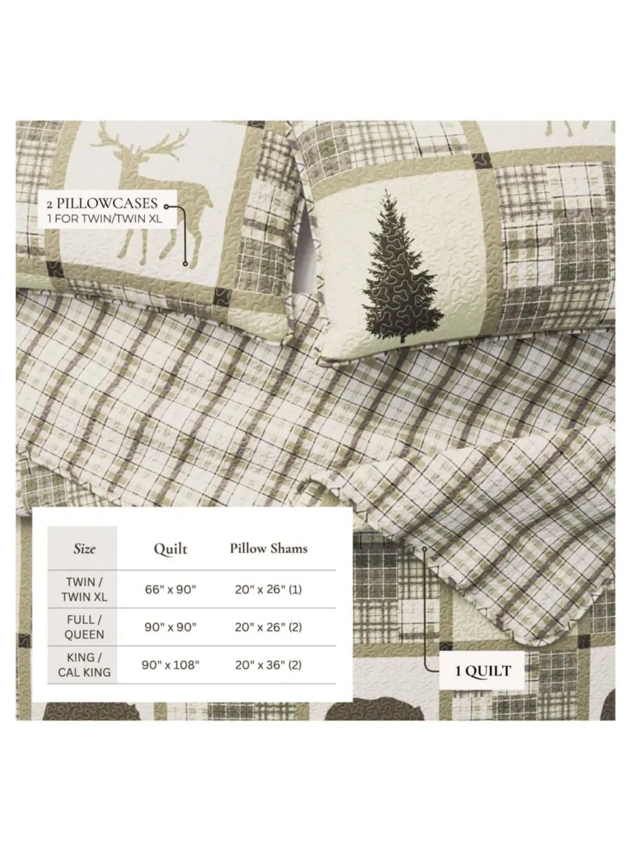 Комплект постельного белья Rustic Lodge All-Season из 3 предметов Linery & Co, Stonehurst — изображение 10 из 10