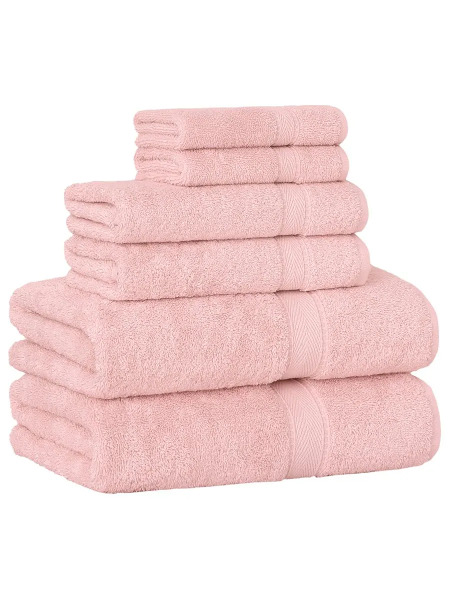 Набор полотенец sinemis terry из 6 предметов. Linum Home — изображение 2 из 8, розовый