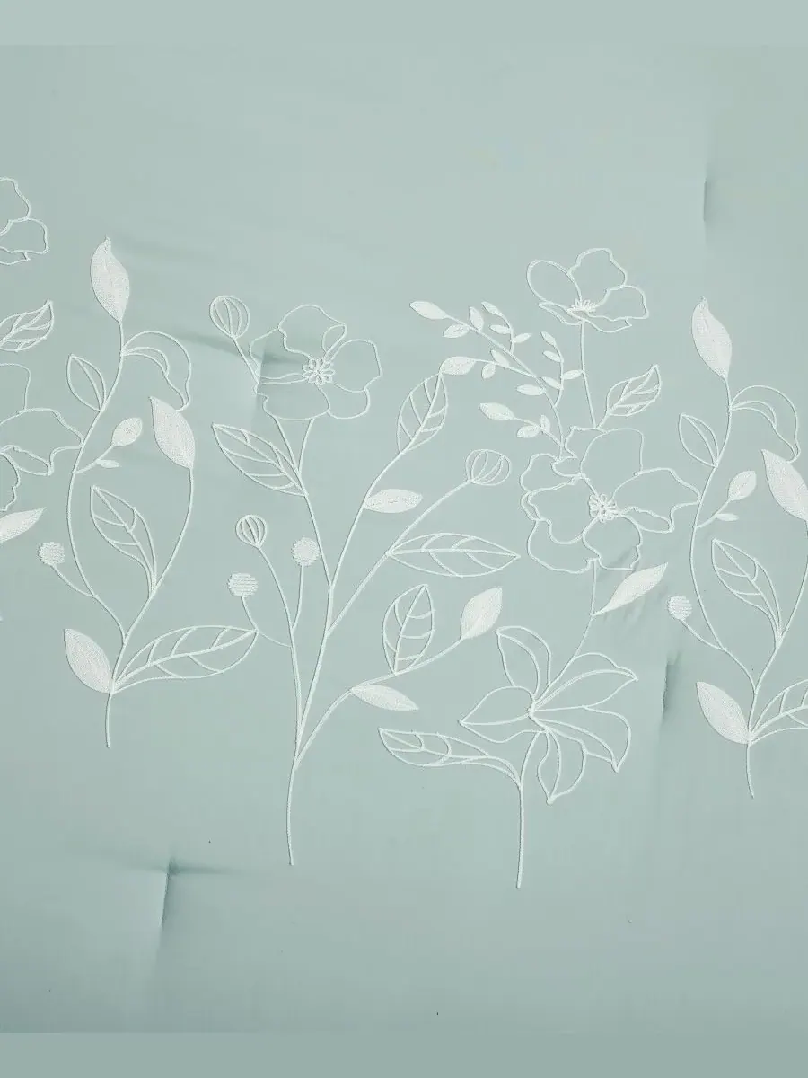 Комплект постельного белья Safina Floral из 7 предметов, размер Queen Stratford Park — изображение 3 из 10, зеленый