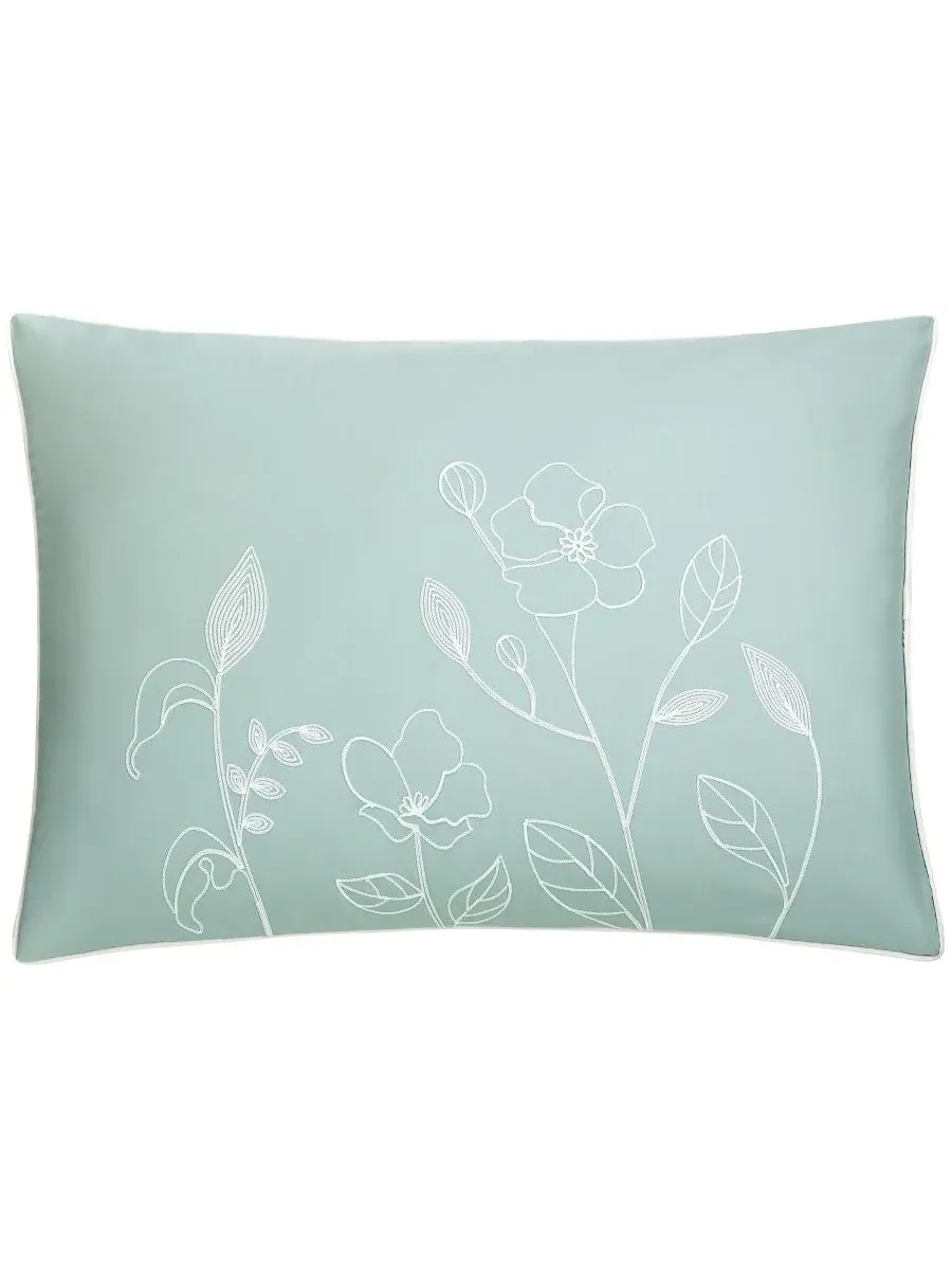 Комплект постельного белья Safina Floral из 7 предметов, размер Queen Stratford Park — изображение 8 из 10, зеленый