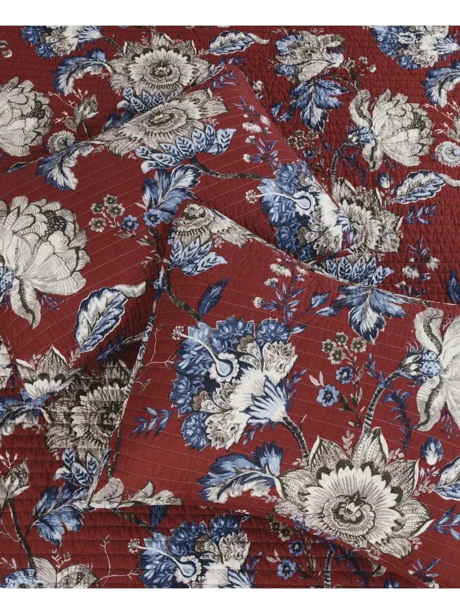 Комплект стеганого покрывала Royce Reversible, 3 предмета, Full/Queen Levtex Home — изображение 5 из 5, красный