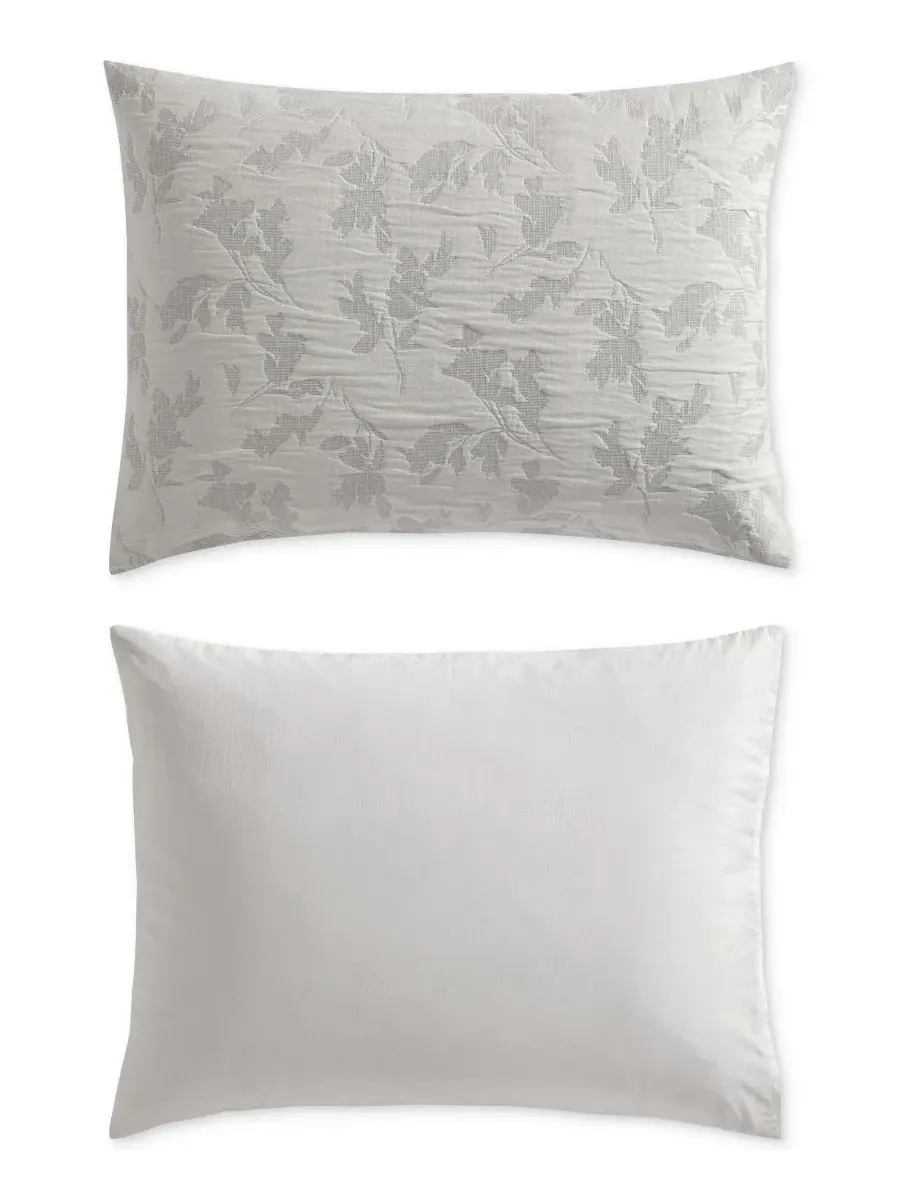 Комплект пододеяльников Cascade Cotton Yarn-Dyed Duvet Cover Set Calvin Klein — изображение 8 из 8, слоновая кость/серый