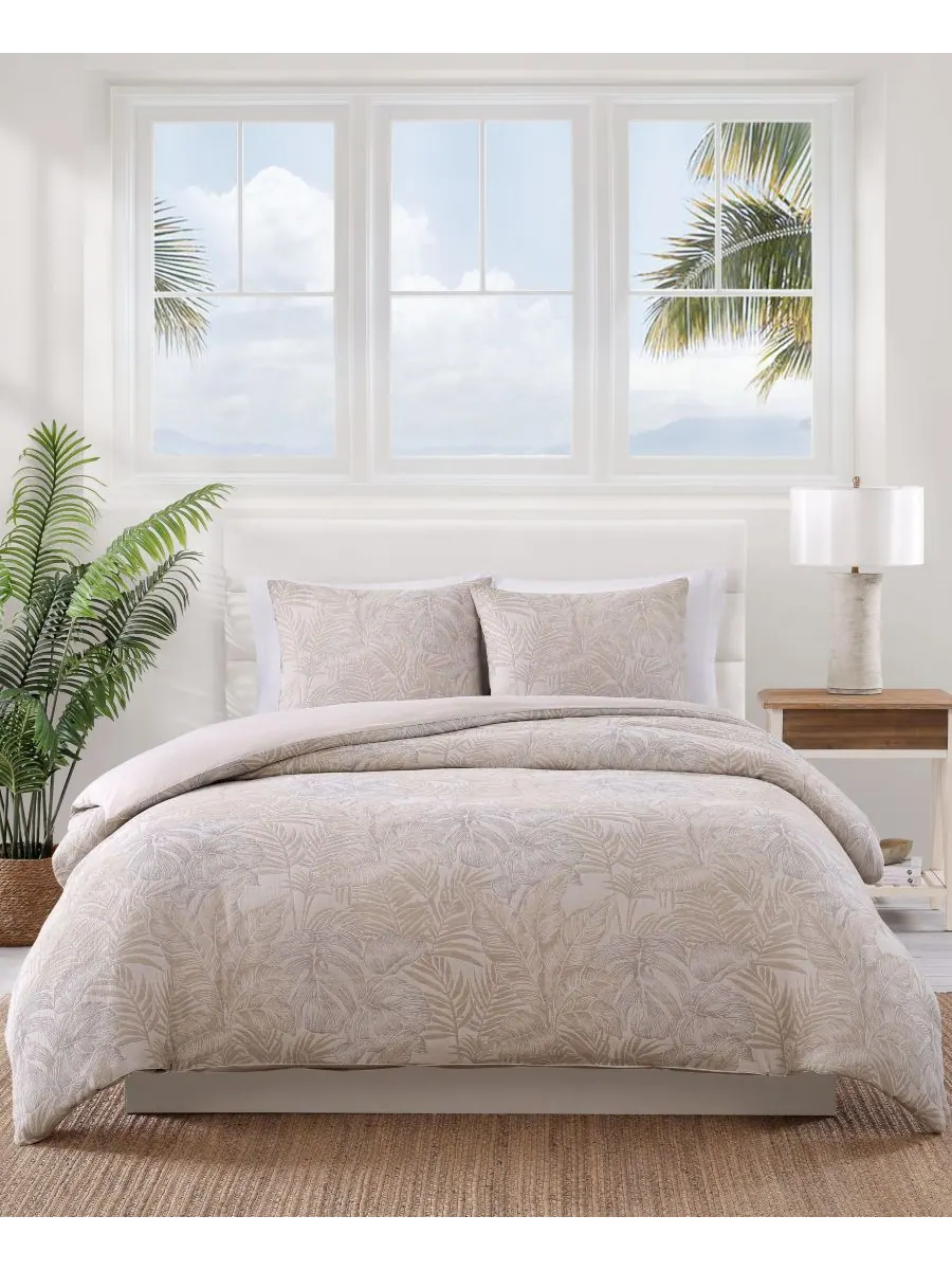 Комплект постельного белья Tommy Bahama Jungle Palms из хлопка, 3 предмета, размер Full/Queen Tommy — изображение 1 из 10