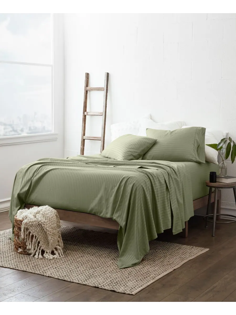 Комплект постельного белья Expressed In Embossed Striped из 4 предметов, размер Queen Ienjoy Home — изображение 3 из 10