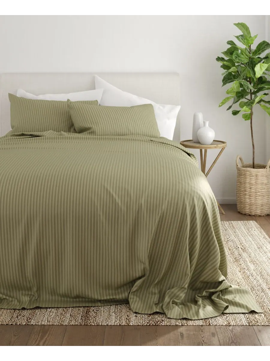 Комплект постельного белья Expressed In Embossed Striped из 4 предметов, размер Queen Ienjoy Home — изображение 9 из 10