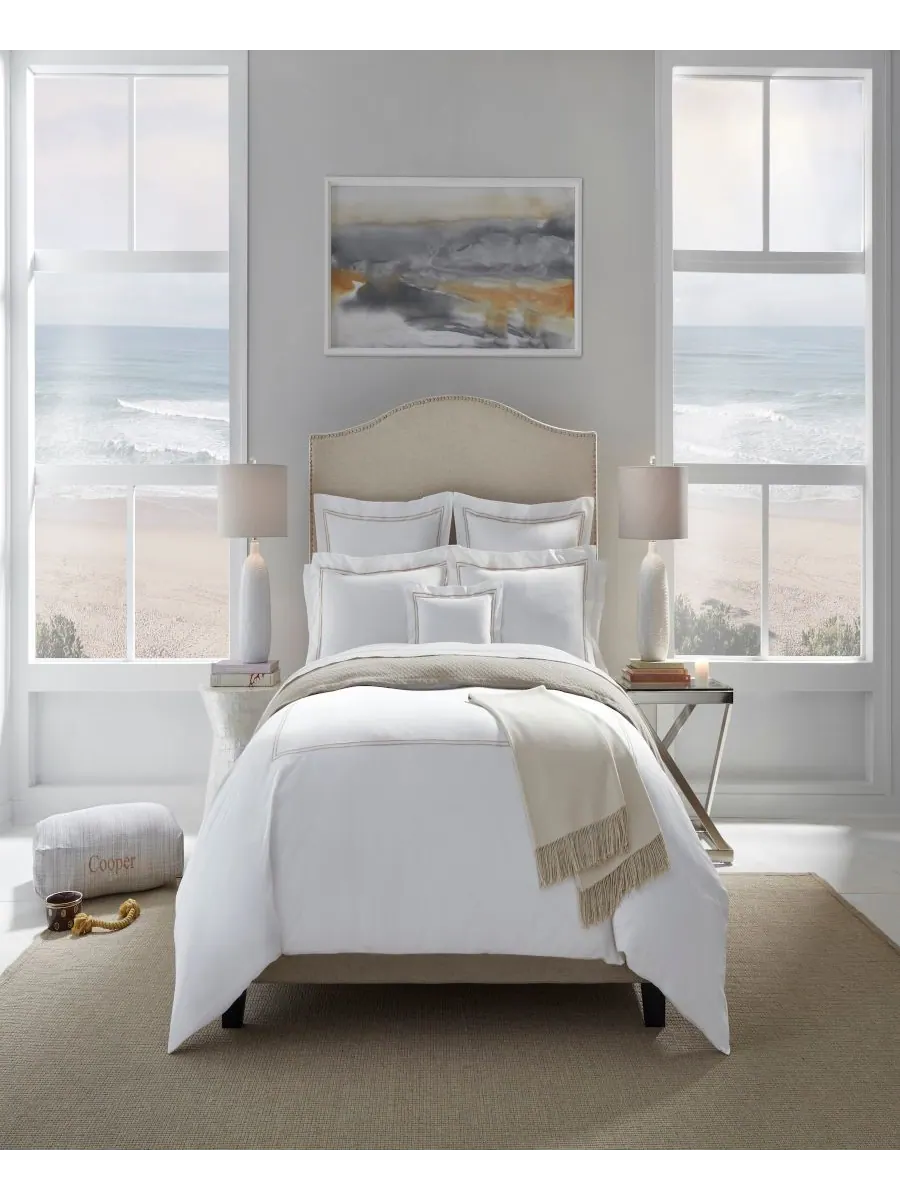 Хлопковая простыня на резинке Grande Hotel, размер California King SFERRA — изображение 3 из 3, белый