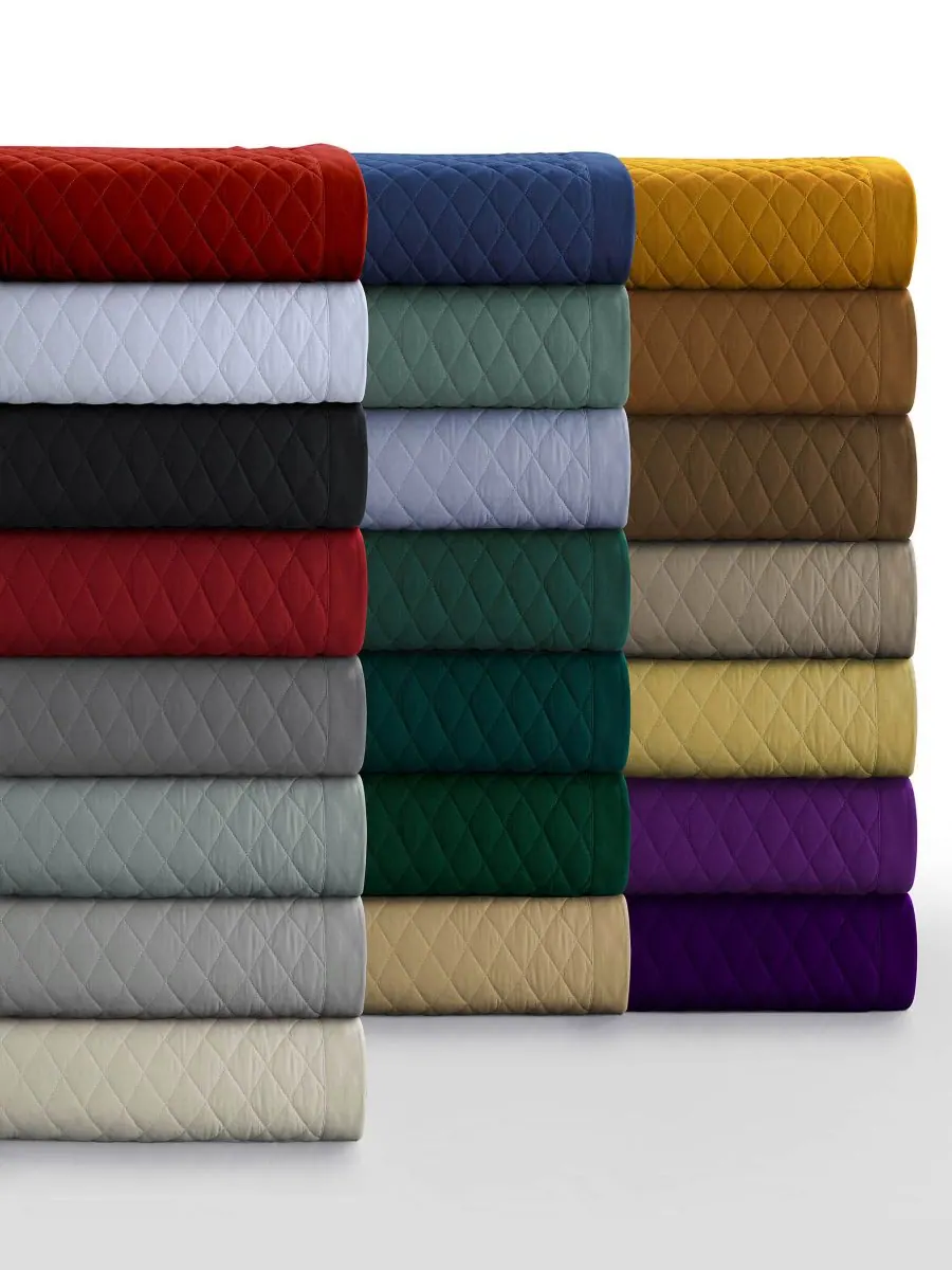 Комплект постельного белья Brisbane Microfiber Solid Oversized Quilt Set, размер King Tribeca — изображение 3 из 3