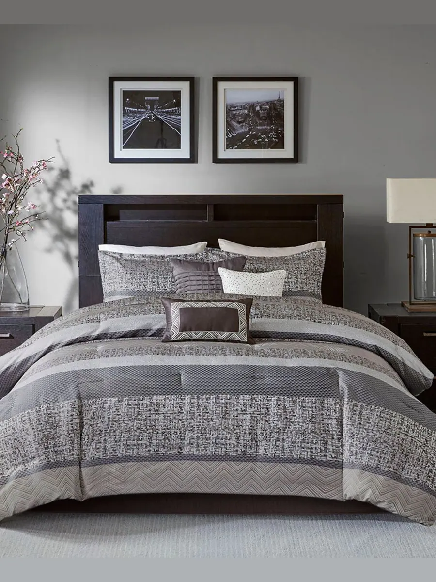 Комплект постельного белья Rhapsody Jacquard из 7 предметов, размер Queen Madison Park