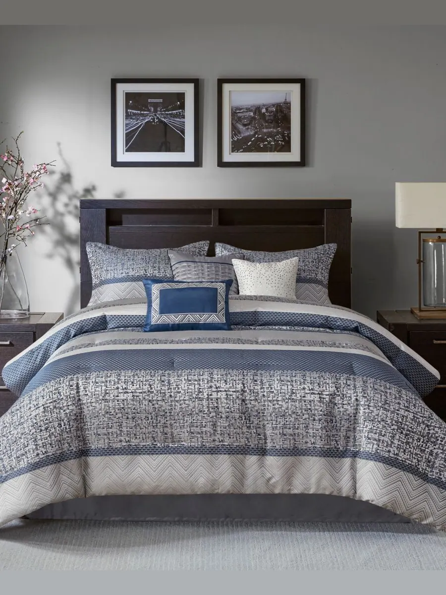 Комплект постельного белья Rhapsody Jacquard из 7 предметов, размер Queen Madison Park