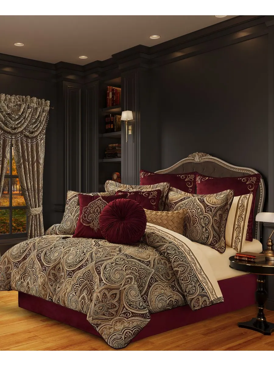 Комплект постельного белья Bordeaux, 4 предмета, размер Queen Five Queens Court — красный