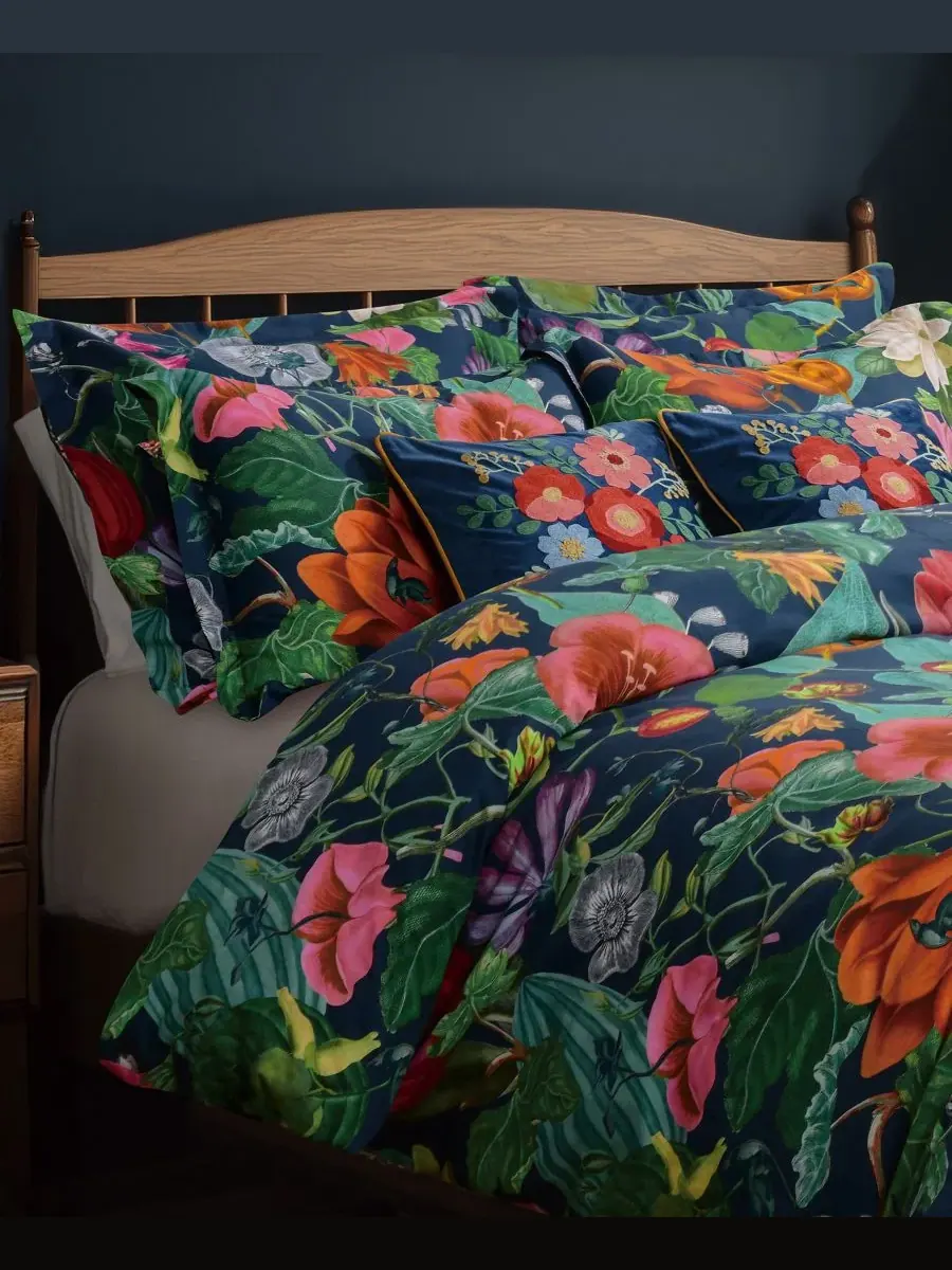 Комплект из 2 наволочек Home Bellara Cotton, европейский стиль Levtex — изображение 4 из 4, темно-синий