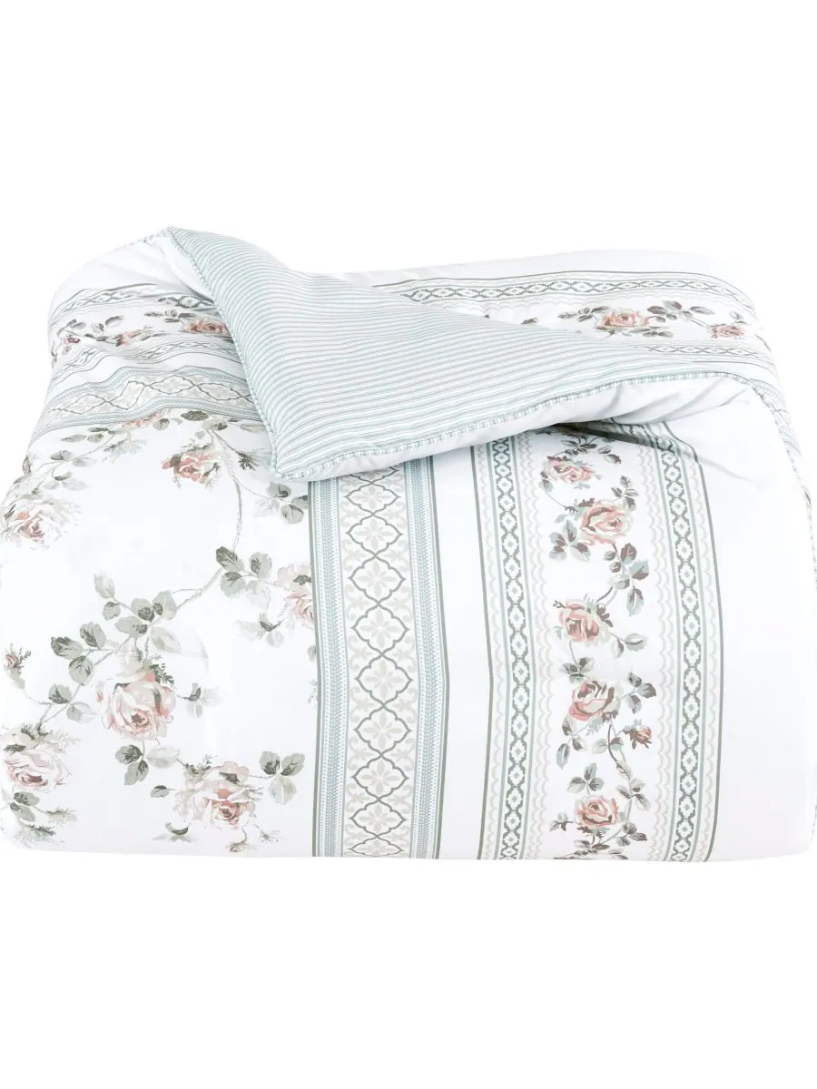 Комплект постельного белья Rialto Classic Floral, 4 предмета, размер Queen Royal Court, шалфейный — изображение 2 из 4