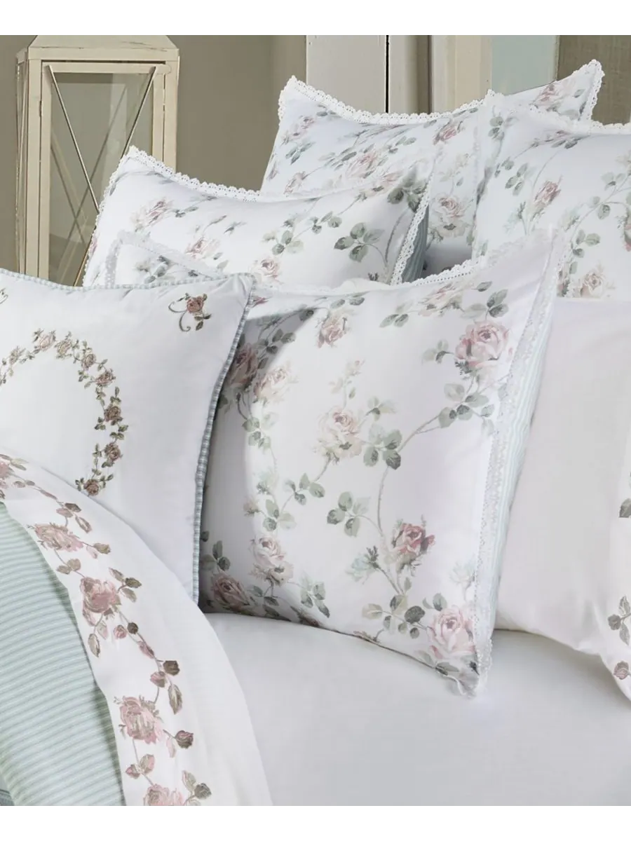 Комплект постельного белья Rialto Classic Floral, 4 предмета, размер Queen Royal Court, шалфейный — изображение 4 из 4