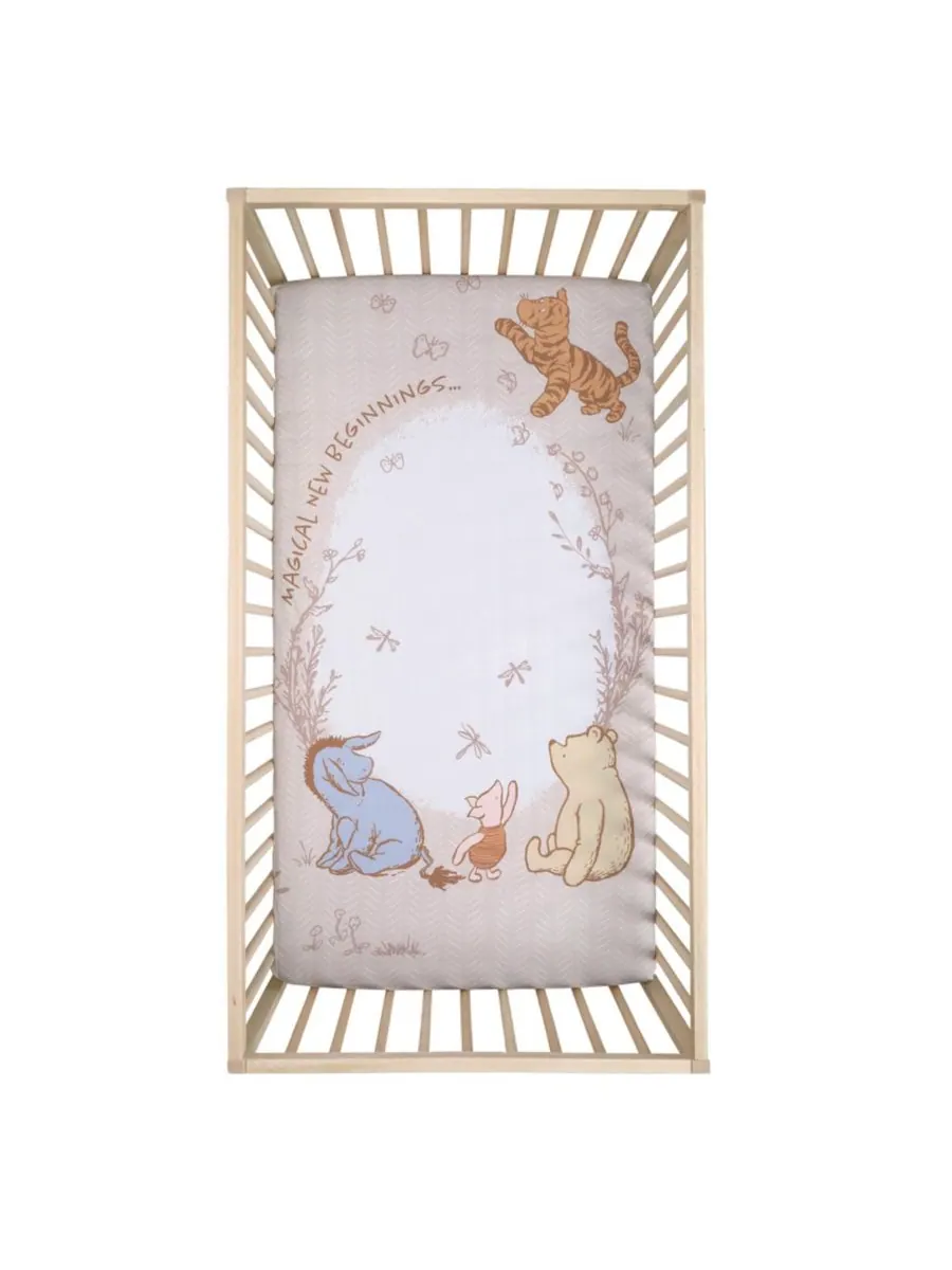 Комплект постельного белья для детской кроватки Disney Baby Pooh Bear & Pals из хлопка, 3 предмета — изображение 3 из 9