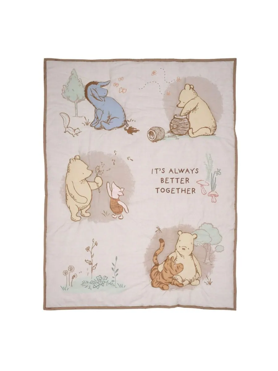 Комплект постельного белья для детской кроватки Disney Baby Pooh Bear & Pals из хлопка, 3 предмета — изображение 6 из 9