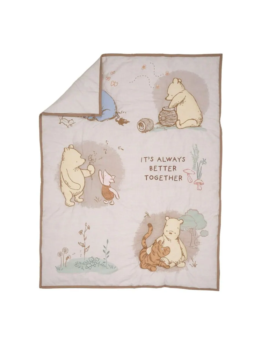 Комплект постельного белья для детской кроватки Disney Baby Pooh Bear & Pals из хлопка, 3 предмета — изображение 7 из 9