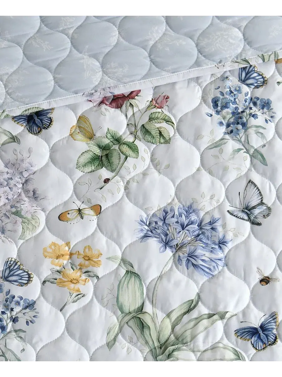 Комплект стеганого покрывала Butterfly Meadow на кровать размера King Lenox — изображение 5 из 7, мульти