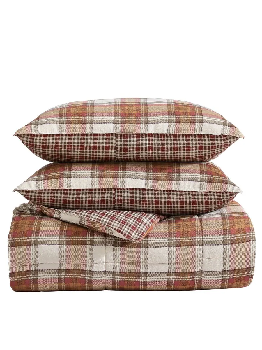 Комплект постельного белья Edgewood Plaid с наполнителем, имитирующим пух, размер King Eddie Bauer — изображение 2 из 10