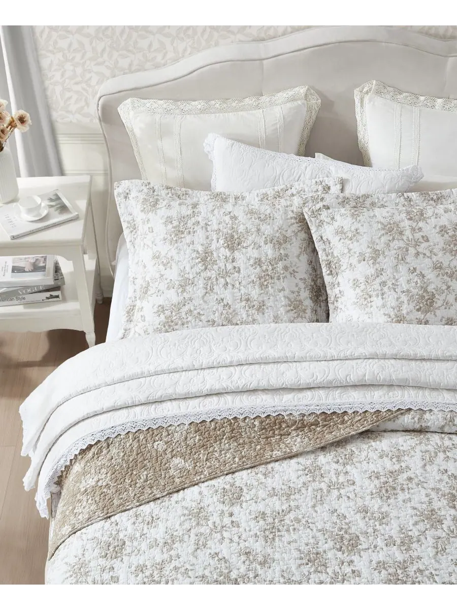Комплект из двух двусторонних хлопковых стеганых одеял walled garden, размер twin. Laura Ashley — изображение 5 из 9