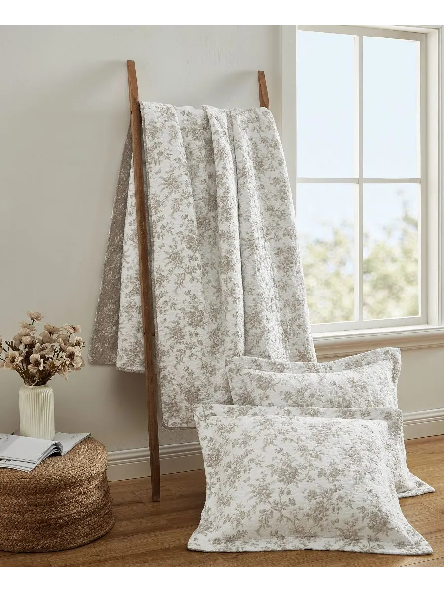 Комплект из двух двусторонних хлопковых стеганых одеял walled garden, размер twin. Laura Ashley — изображение 7 из 9