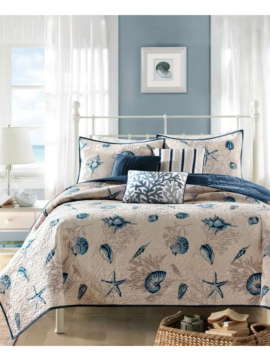 Комплект стеганого покрывала Bayside из 6 предметов, размер King Madison Park