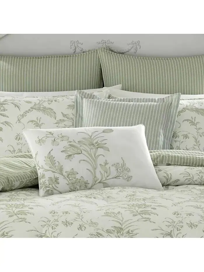 Натали 7-шт. Комплект одеял, полный/размер королевы Laura Ashley — изображение 2 из 3, зеленый