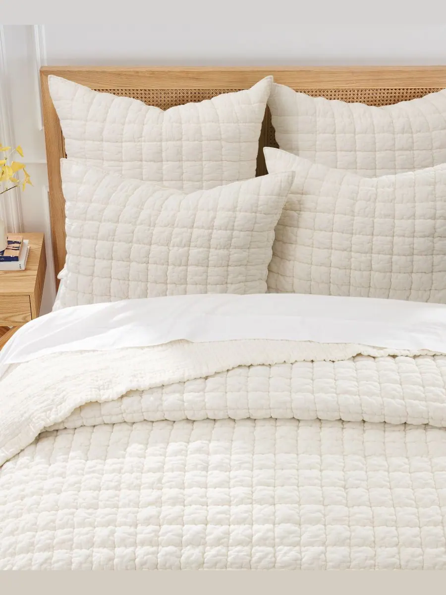 Комплект из 2 наволочек Home Whisper, европейский стиль Levtex — изображение 2 из 4, бежевый