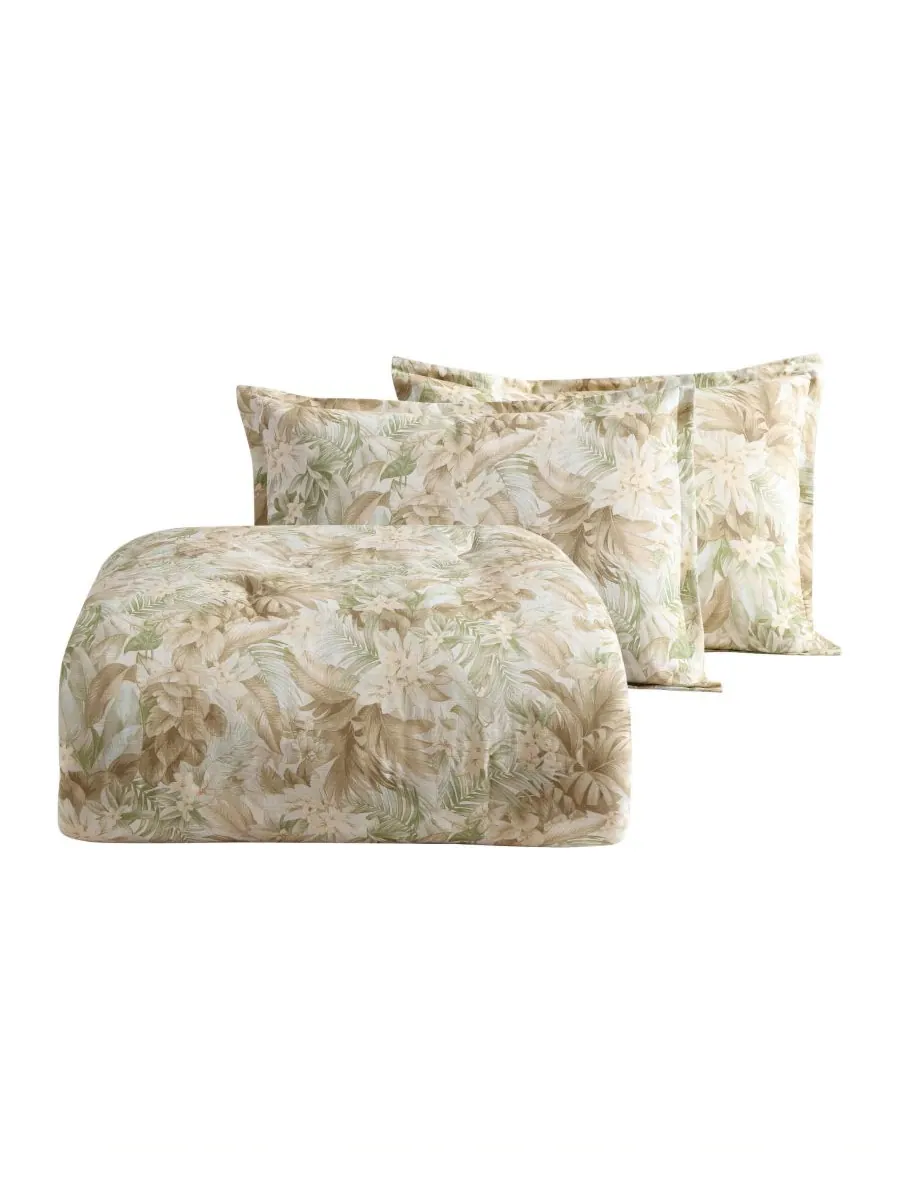 Комплект постельного белья Tommy Bahama Palm Paradise из 3 предметов, размер Full/Queen Tommy — изображение 6 из 7, зеленый