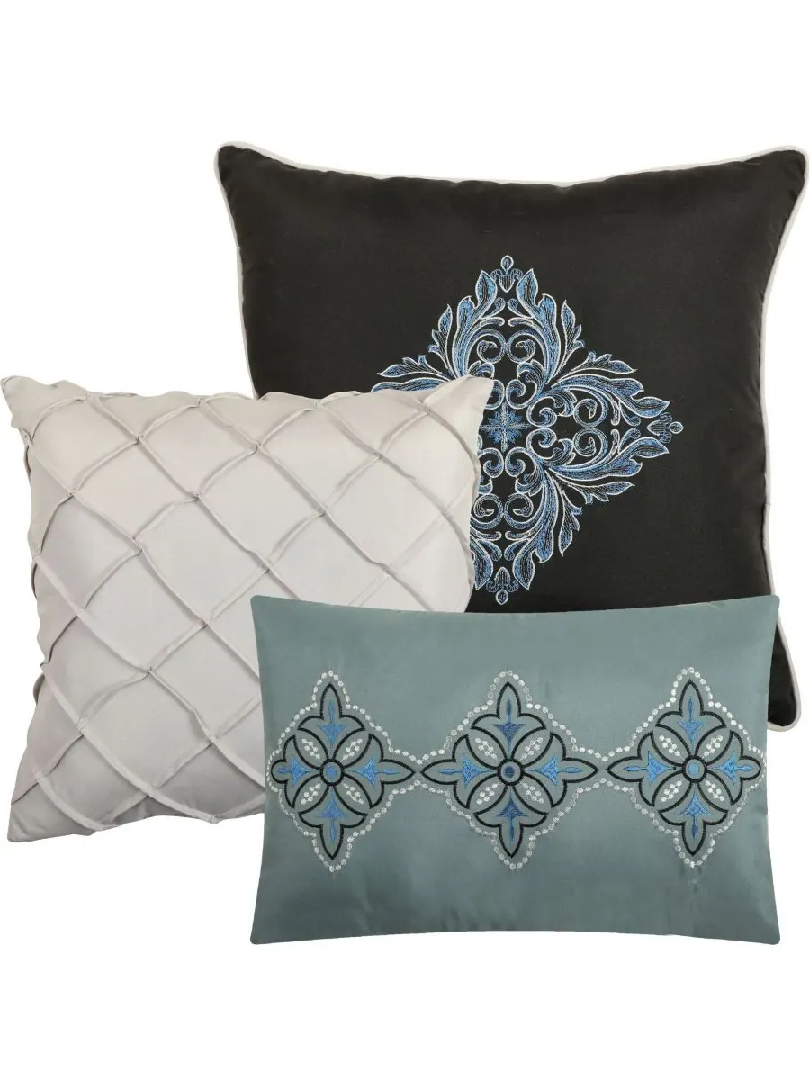 Комплект постельного белья Tefia Jacquard Damask, 7 предметов, размер King Stratford Park — изображение 2 из 5, синий