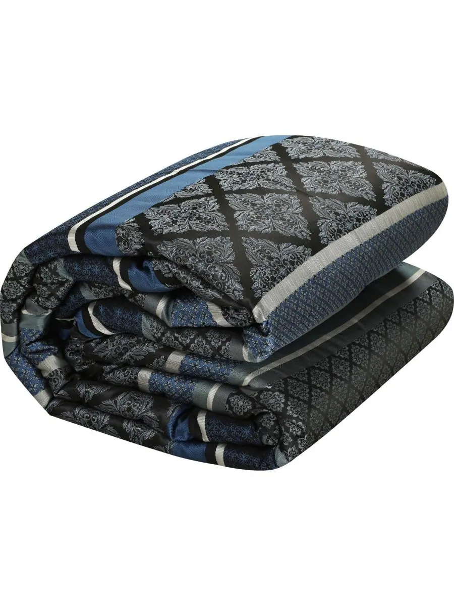 Комплект постельного белья Tefia Jacquard Damask, 7 предметов, размер King Stratford Park — изображение 5 из 5, синий