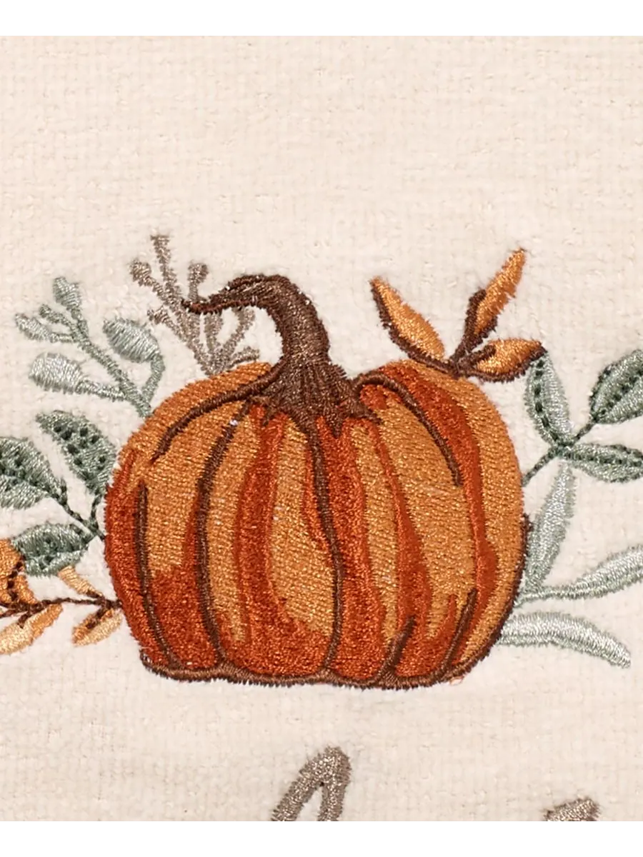 Набор банных полотенец Grateful Patch Harvest из хлопка, 2 шт., 68 см x 132 см Avanti — изображение 3 из 3, белый
