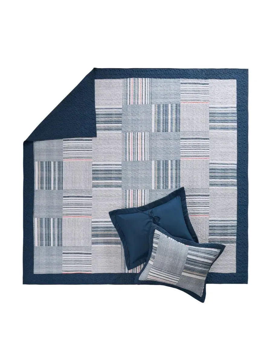 Комплект стеганого одеяла Voyage Reversible, 2 предмета, Twin Greenland Home Fashions — изображение 3 из 6, мульти