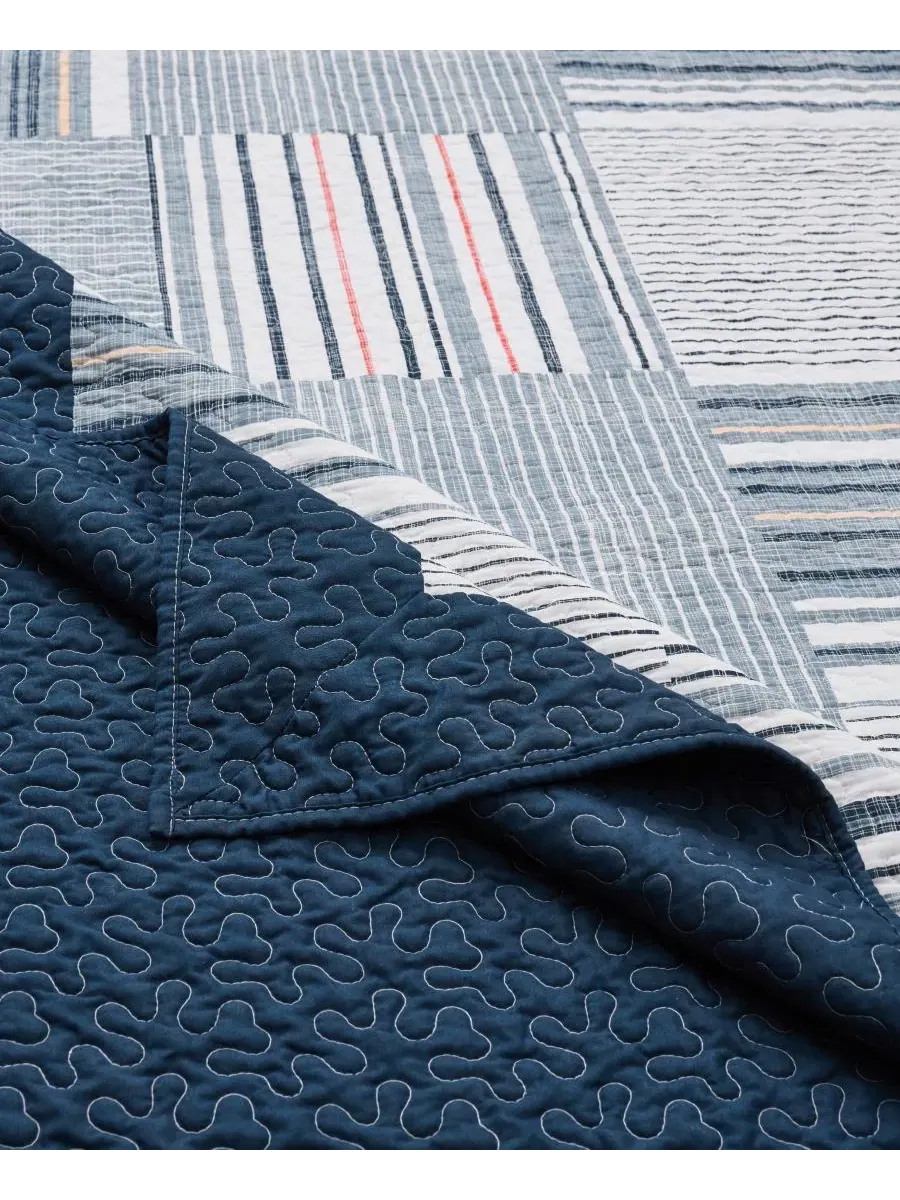 Комплект стеганого одеяла Voyage Reversible, 2 предмета, Twin Greenland Home Fashions — изображение 4 из 6, мульти
