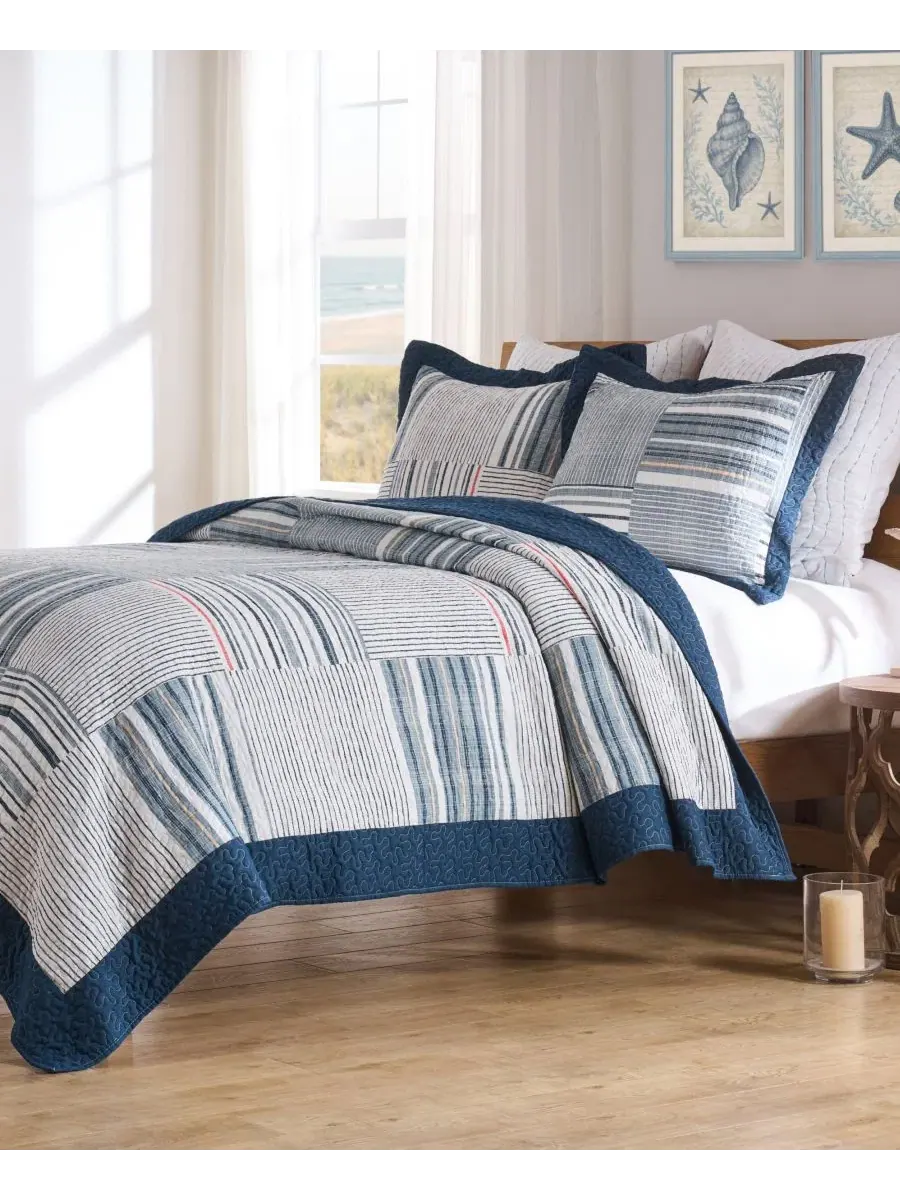 Комплект стеганого одеяла Voyage Reversible, 2 предмета, Twin Greenland Home Fashions — изображение 5 из 6, мульти