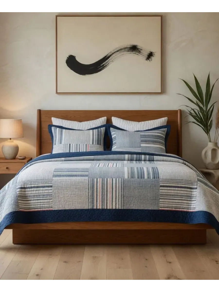 Комплект стеганого одеяла Voyage Reversible, 2 предмета, Twin Greenland Home Fashions — изображение 6 из 6, мульти