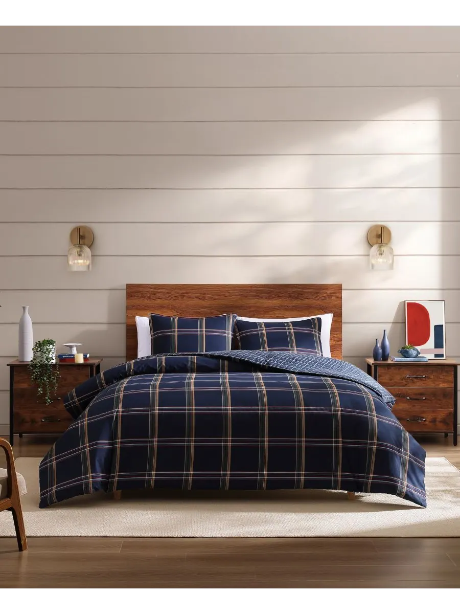 Комплект постельного белья Beacon Plaid из 3 предметов, хлопковый, размер Full/Queen Tommy — изображение 1 из 8