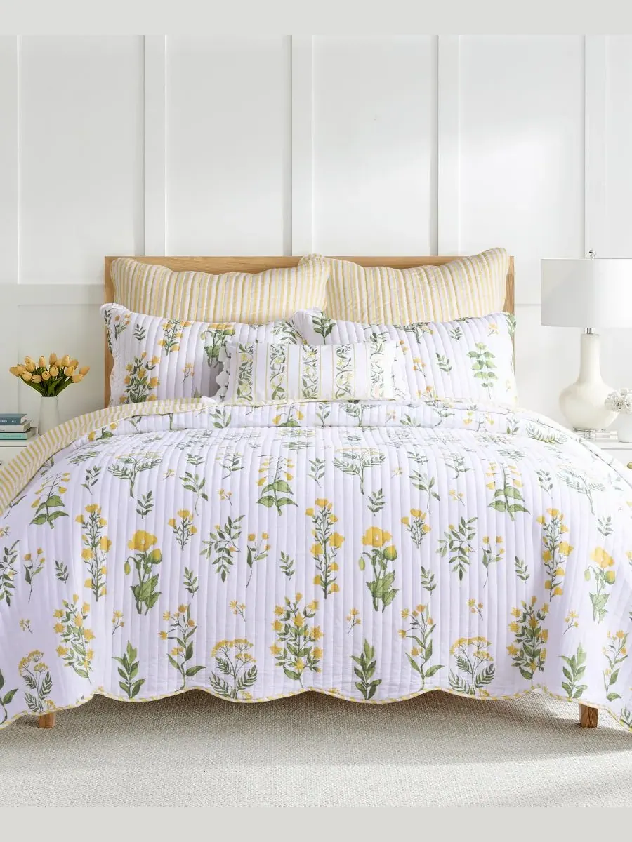 Комплекты двусторонних стеганых одеял Home Daffodil Levtex — изображение 3 из 7, желтый