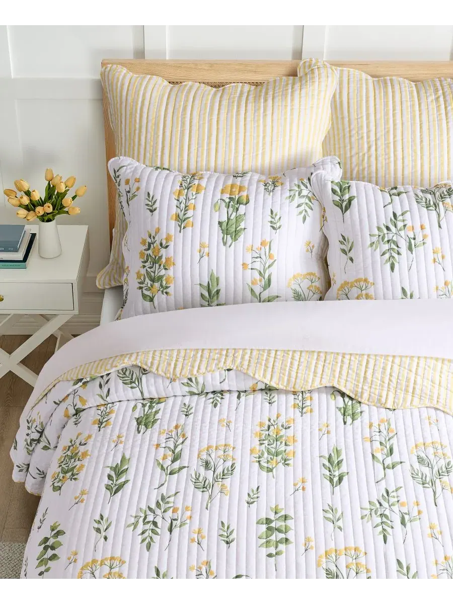 Комплекты двусторонних стеганых одеял Home Daffodil Levtex — изображение 5 из 7, желтый
