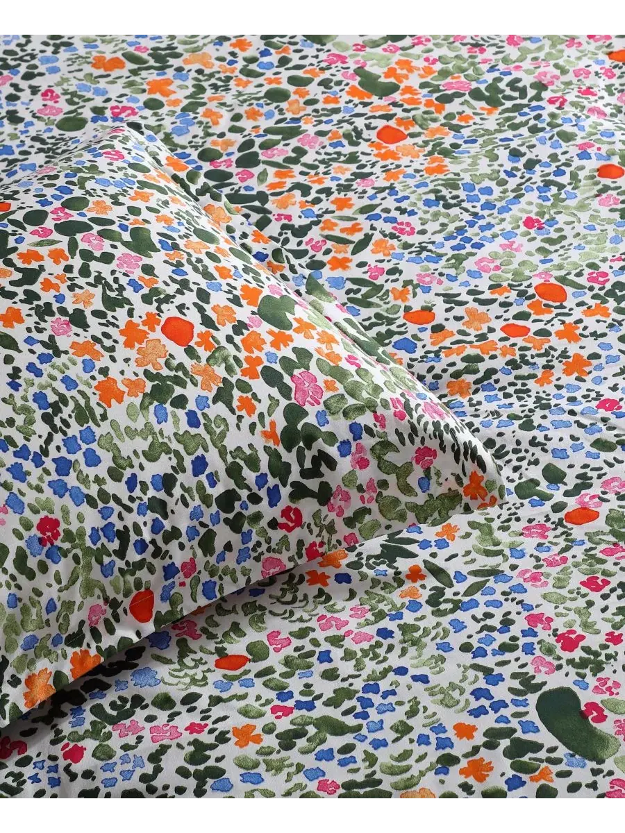 Комплект постельного белья из хлопка Rantaniitty Marimekko — изображение 4 из 7, мульти оранжевый