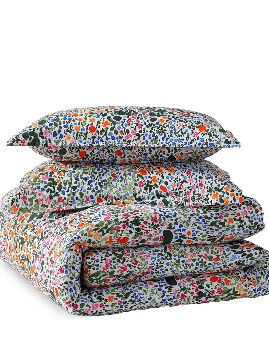 Комплект постельного белья из хлопка Rantaniitty Marimekko — изображение 6 из 7, мульти оранжевый