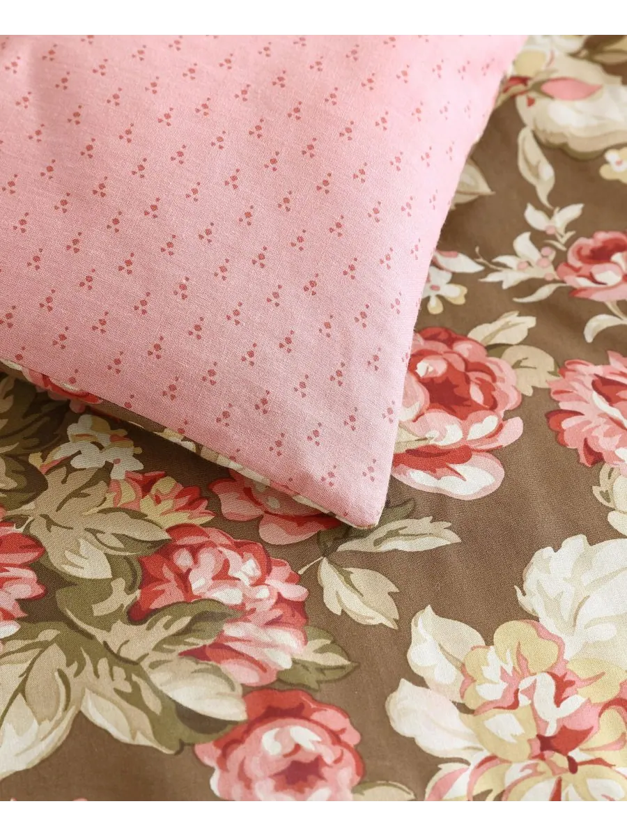 Двусторонний комплект постельного белья Bloomsbury из 2 предметов, размер Twin Laura Ashley — изображение 4 из 9, коричневый