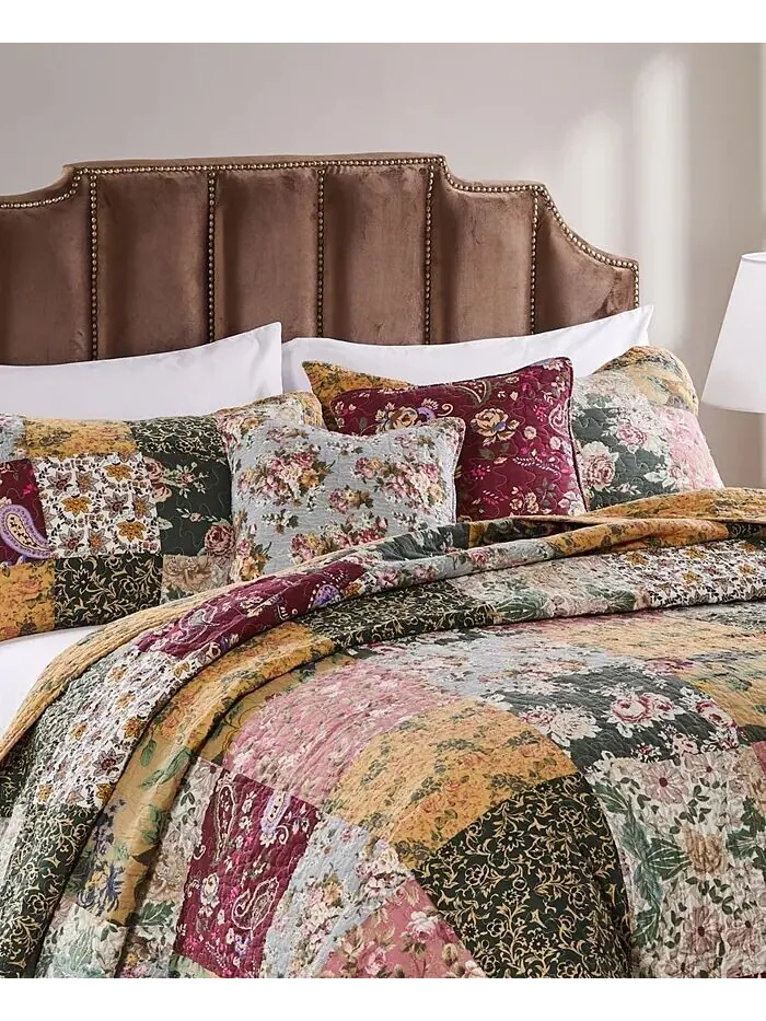 Антикварные шикарные комплекты лоскутных одеял в стиле пэчворк Greenland Home Fashions — изображение 2 из 3, мульти