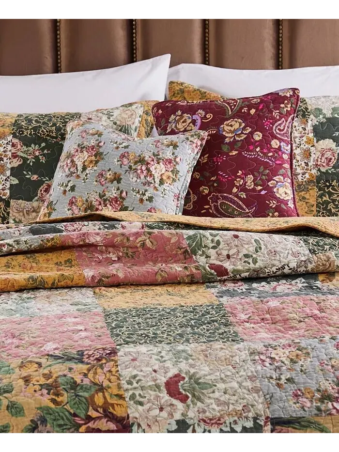 Антикварные шикарные комплекты лоскутных одеял в стиле пэчворк Greenland Home Fashions — изображение 3 из 3, мульти