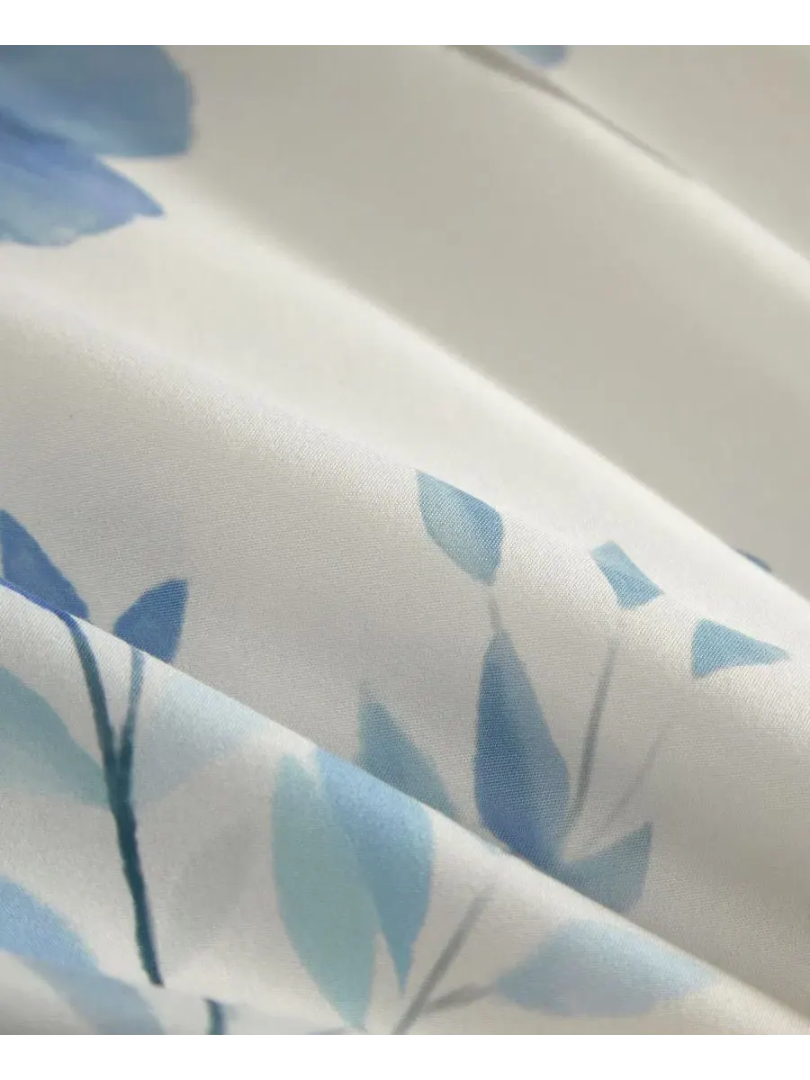 Комплект постельного белья Karly Floral, 7 предметов, Queen Stratford Park — изображение 6 из 7, синий