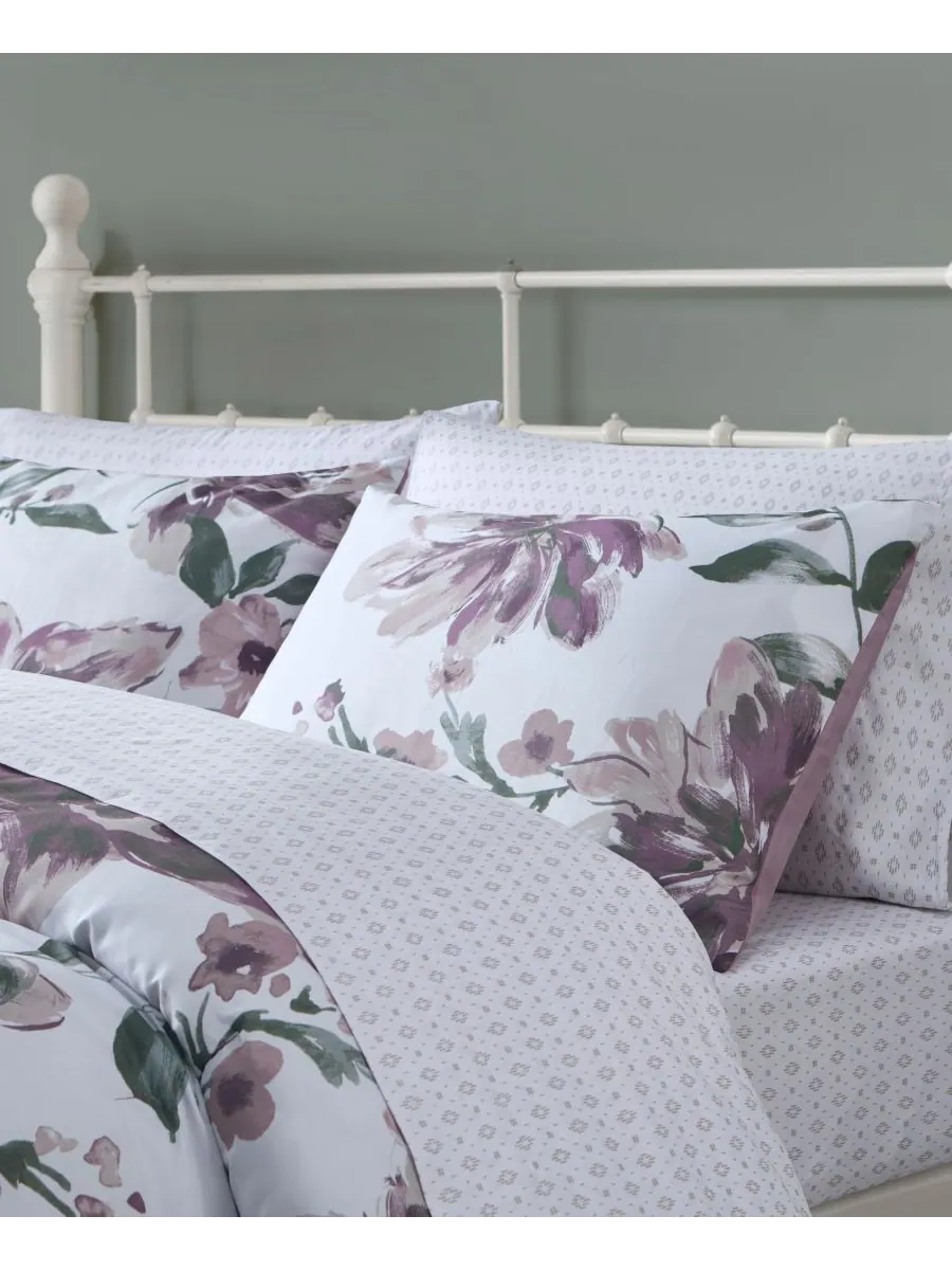 Комплект постельного белья Alice Floral из 7 предметов, размер Full Madison Park Essentials — изображение 5 из 10, сирень