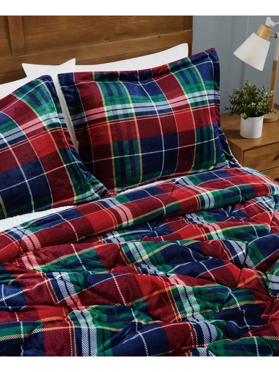 Комплект стеганого одеяла с наволочками Ivan Plaid Truly Soft — изображение 3 из 5, мульти