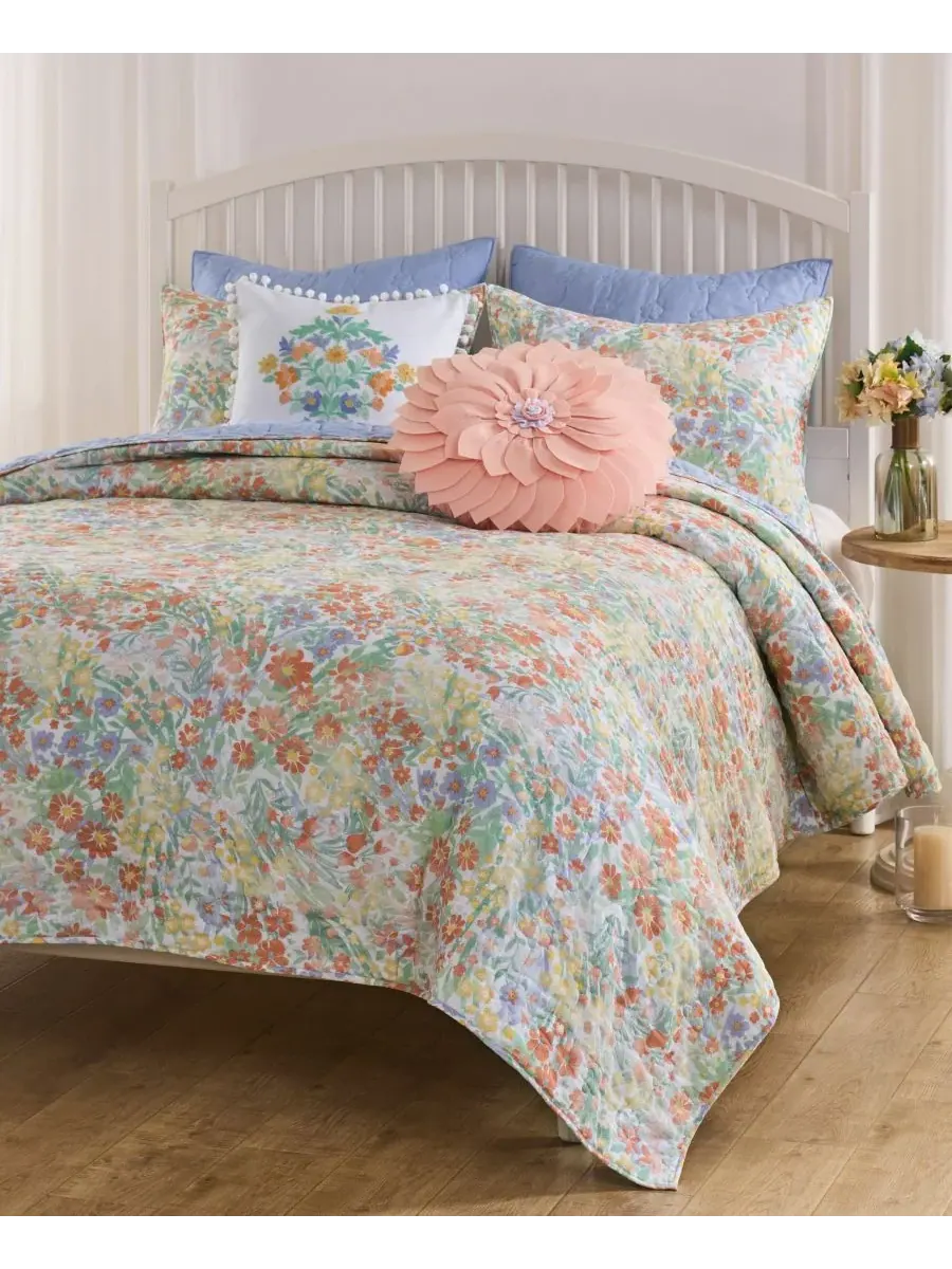 Комплект постельного белья Alice Pastel Floral из 3 предметов, размер Full/Queen Greenland Home — изображение 2 из 6, мульти
