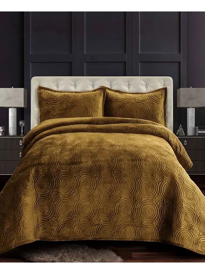 Комплект одеял большого размера из бархата Capri Medallion Tribeca Living