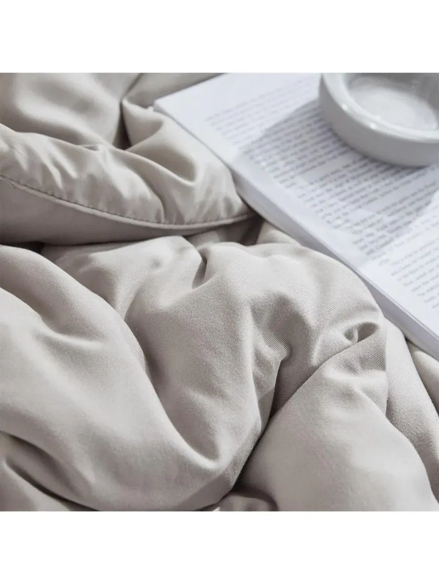 Комплект летнего охлаждающего одеяла Bamlin Butter Oversized Coma Inducer — изображение 2 из 3, бежевый/хаки