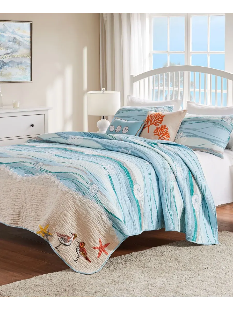 Комплект постельного белья Maui из 3 предметов, размер Full/Queen Greenland Home Fashions — изображение 4 из 4, мульти